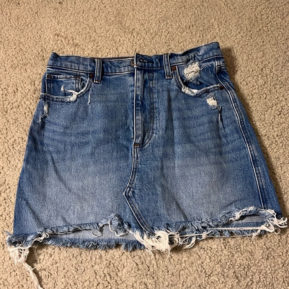 ABERCROMBIE & FITCH Ultra high rise Denim Jean skirt